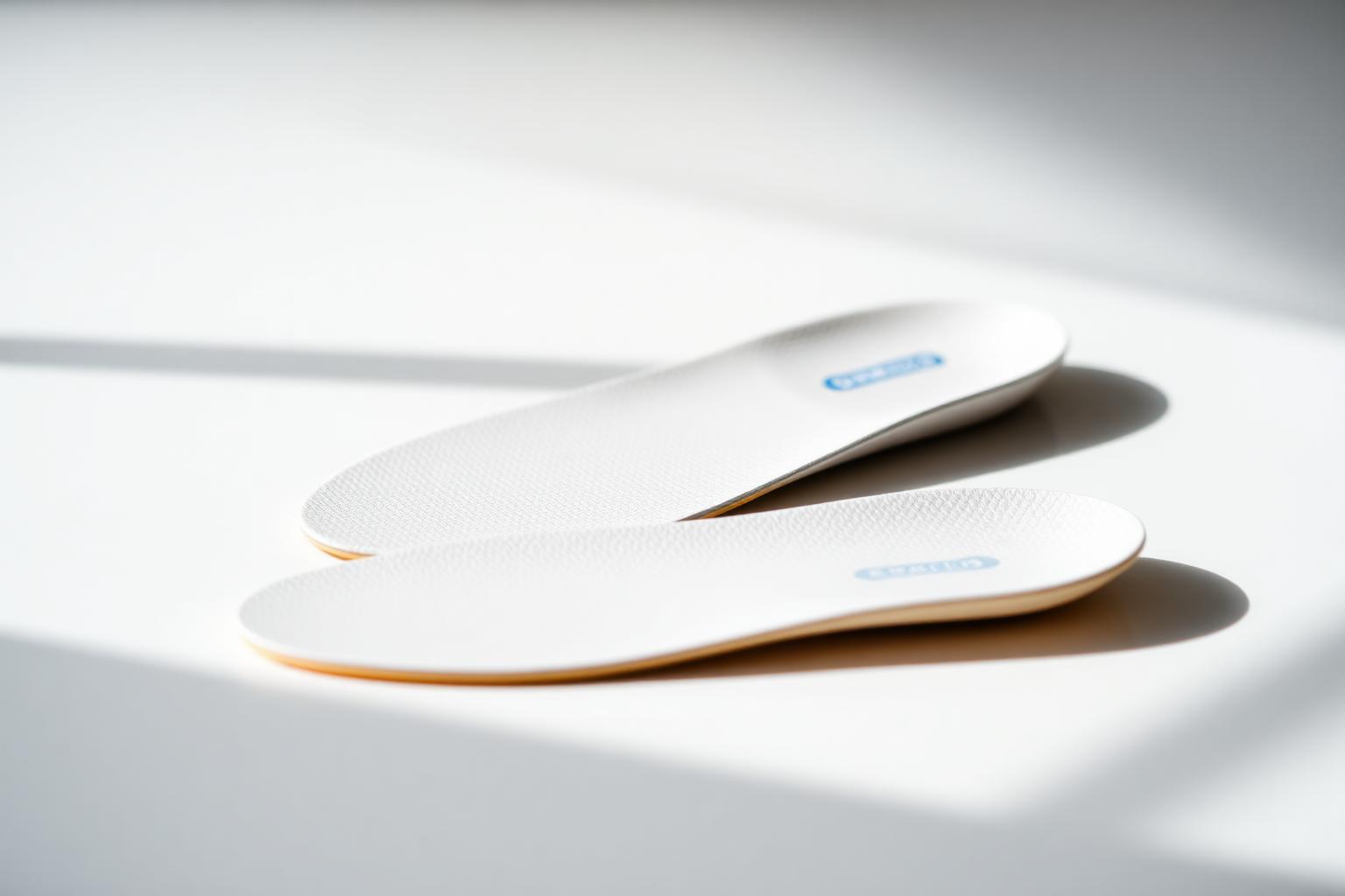 Podiatrist fitting custom orthotics to a patient's foot